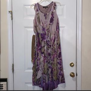 Nine West Floral Ruffle Dress | Watercolor Print | NWT | Size 8
